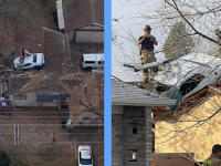 现实版《速度与激情》上演:道奇挑战者失控“起飞”,砸毁两栋房屋酿惨剧